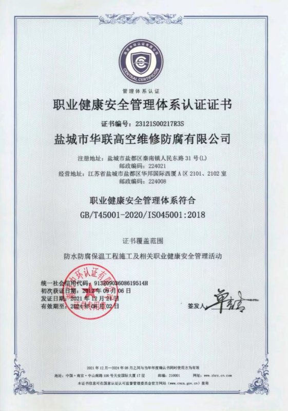 健康体系认证